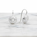 Silver Sea Urchins drop earrings - Terciany 