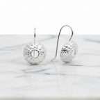 Silver Sea Urchins drop earrings - Terciany 