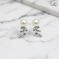 Pearl With Leaves Earrings - Terciany 