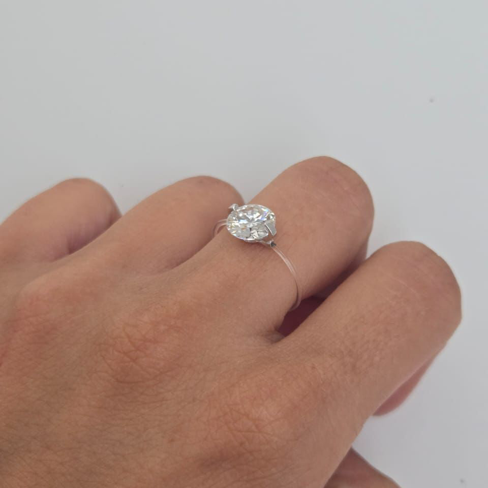 Moissanite Floating eternity band