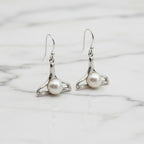 Whale Tail Pearl earrings - Terciany 