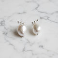 Pearl Drop Earring With Three Pearl Base - Terciany 
