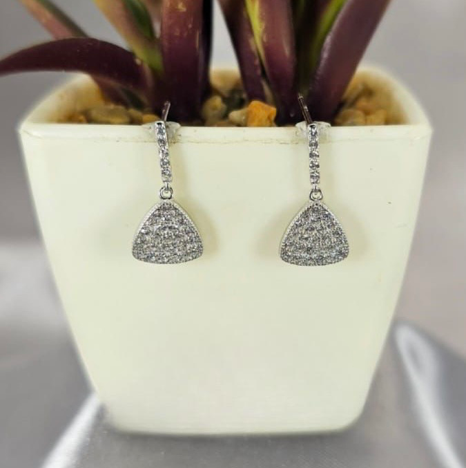 Triangle Cubic Drop Earrings