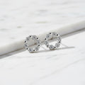Beautiful Circle Studs With Cubic Detail - Terciany 
