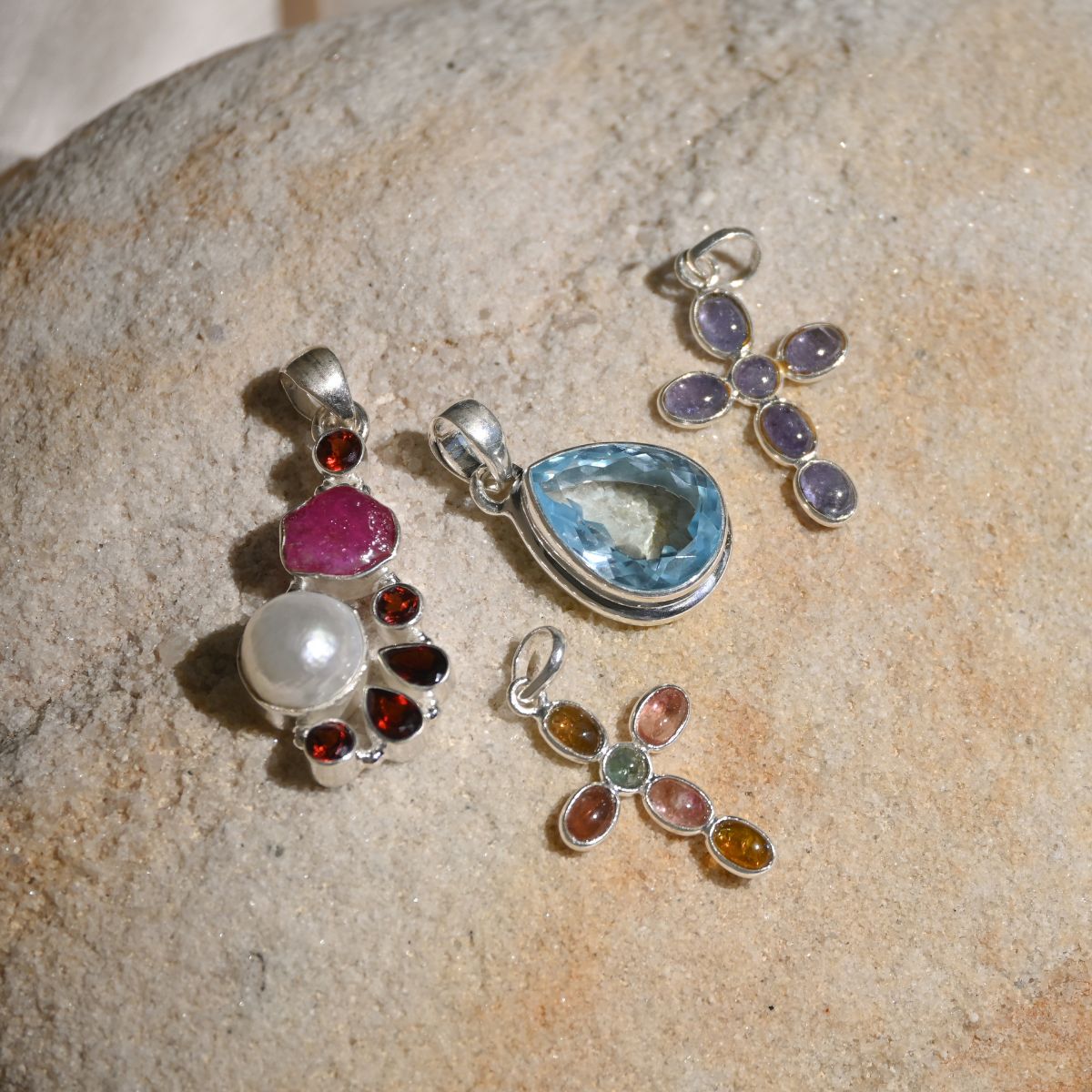 Tourmaline Cross pendant