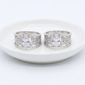 V Shaped Filigree Ring With Cubic Zirconia Filigree
