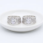 V Shaped Filigree Ring With Cubic Zirconia Filigree
