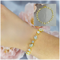Beautiful Tennis Bracelet In 18C Gold Plated Sterling Silver - Terciany 