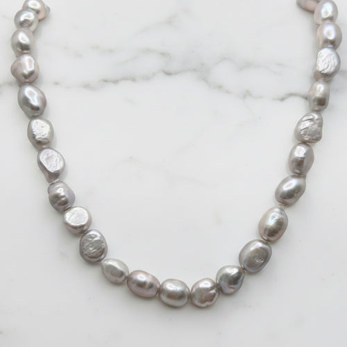 Grey pearl necklace