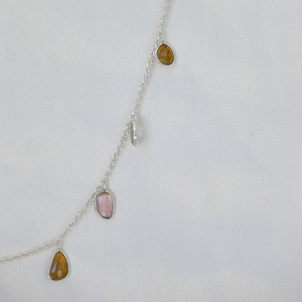 Large tourmaline drop necklace