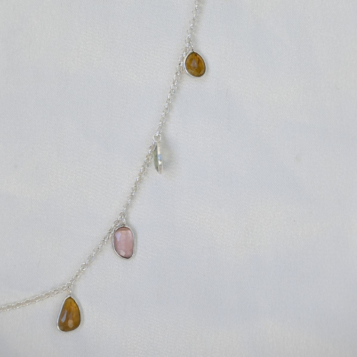 Large tourmaline drop necklace