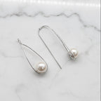 Open Oval Drop Earrings