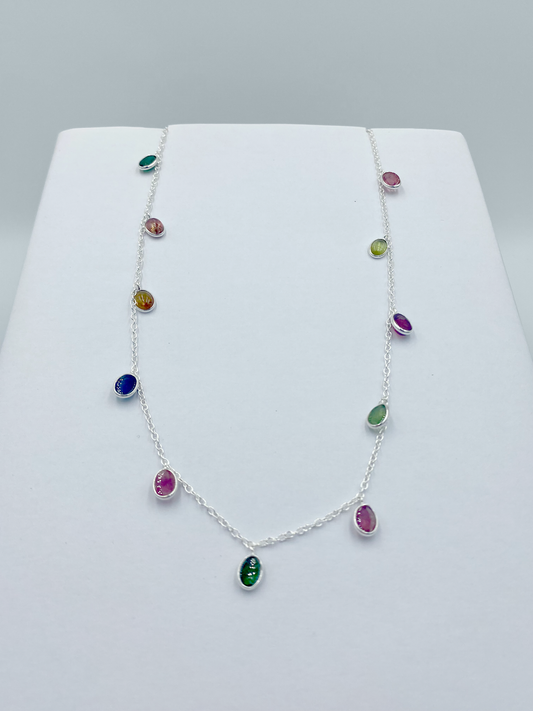 Large Tourmaline drop necklace