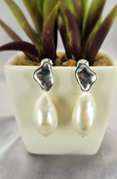 Pearl statement earrings