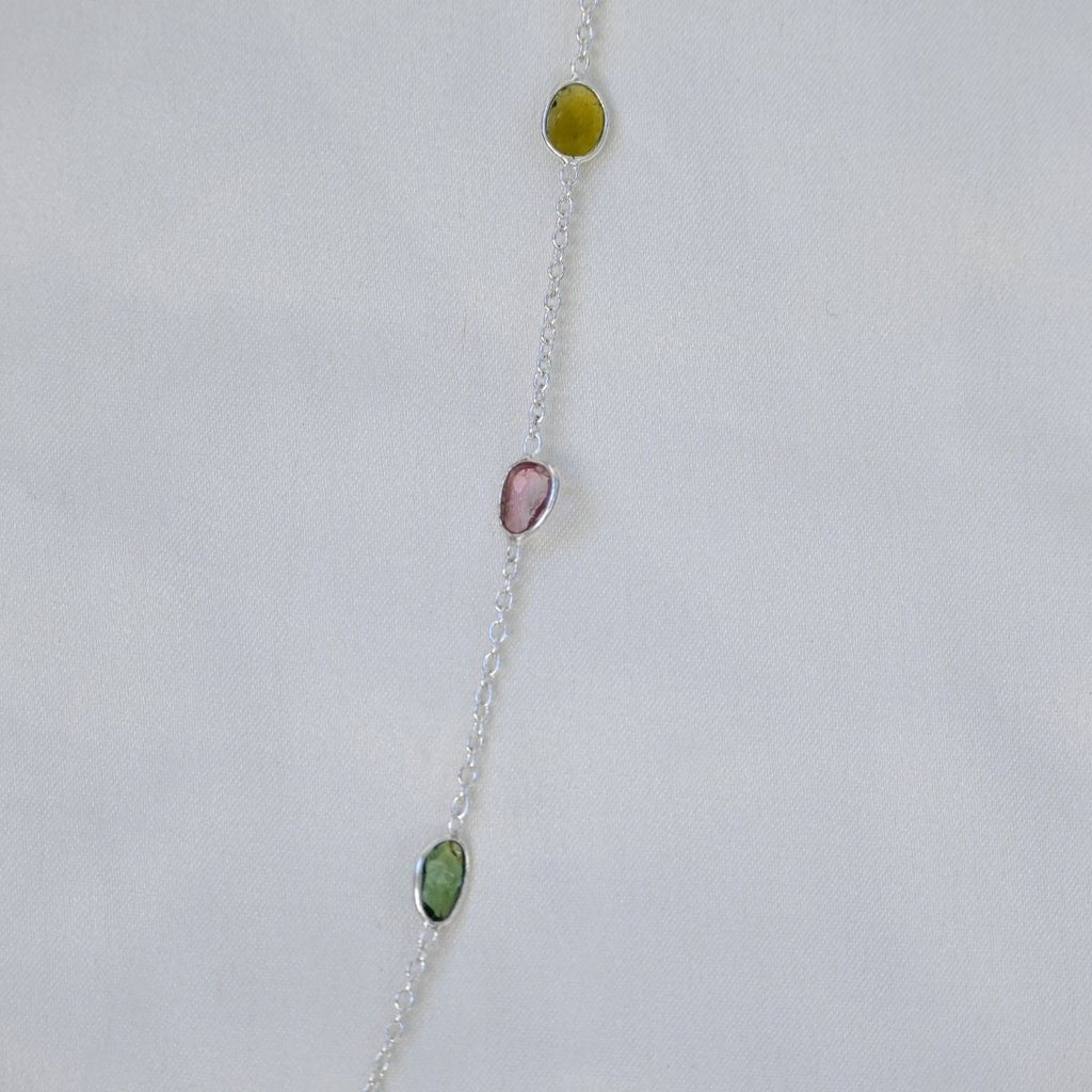 Oval Tourmaline Stone Necklace