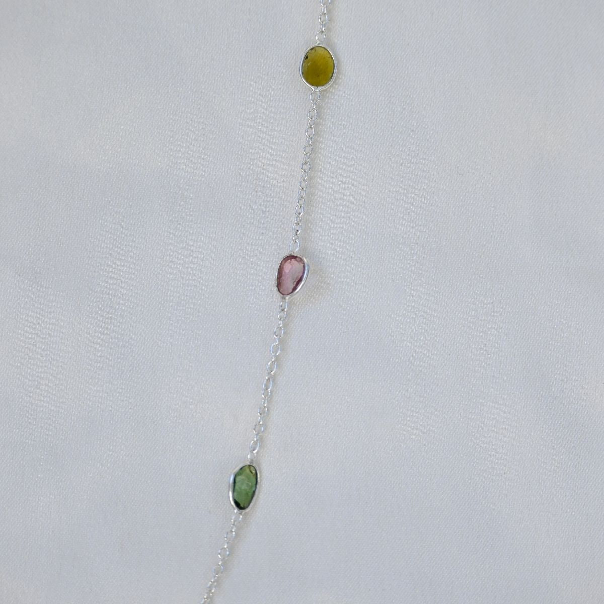 Oval Tourmaline Stone Necklace