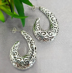 40X27Mm Stunning Filigree Hoops - Terciany 