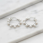 Beautiful Pearl Hoops - Terciany 