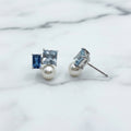Three shaped cluster stud earrings - Terciany 