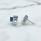 Three shaped cluster stud earrings - Terciany 