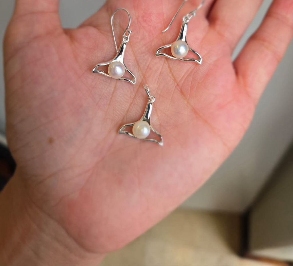 Whale Tail Pearl Combination Set