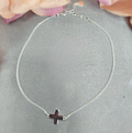 Stelring Silver Anklet With Cross - Terciany 