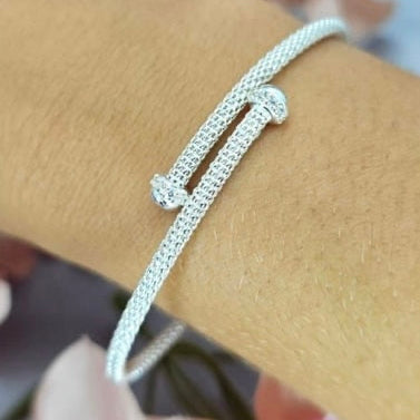 Cross Over Mesh Bangle