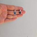 Blue Oval Studs