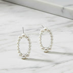 Statement Pearl Oval earrings - Terciany 