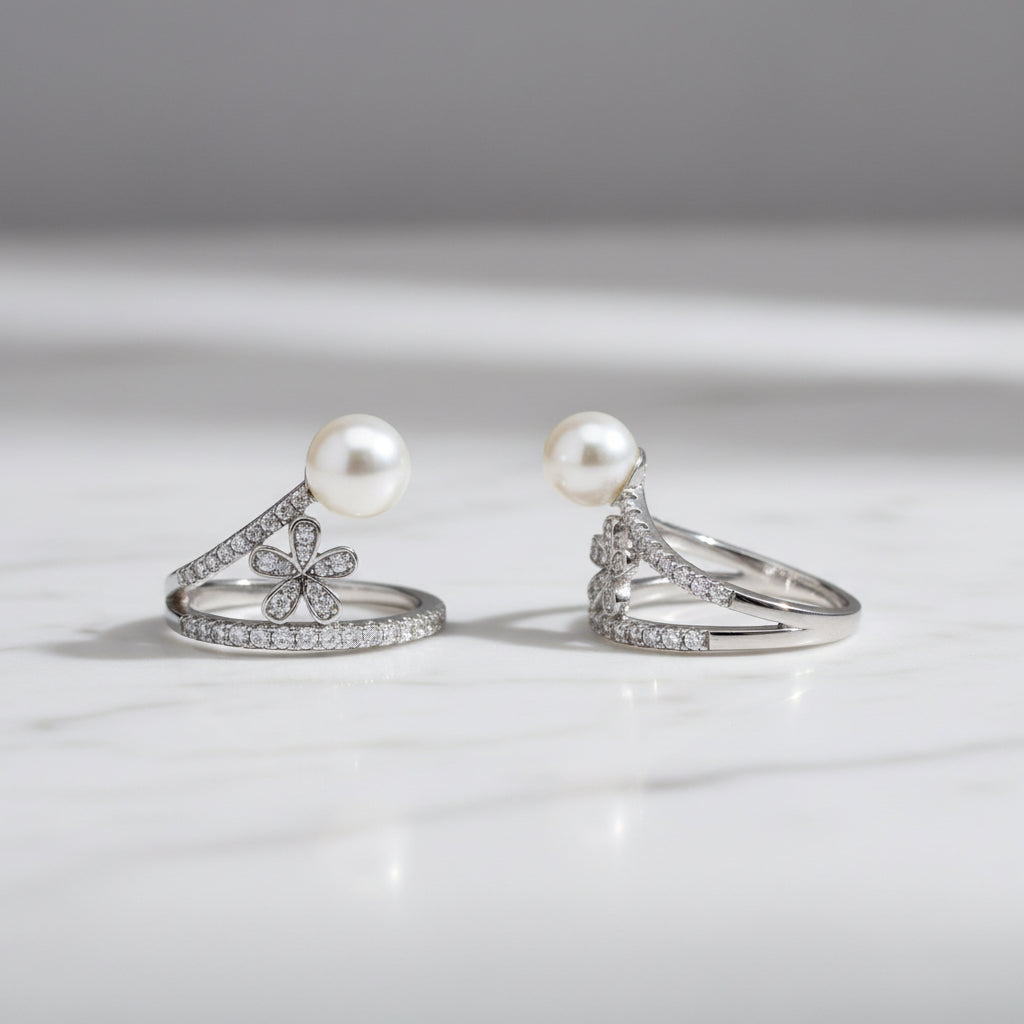Sterling Silver V Shape Ring - Terciany 