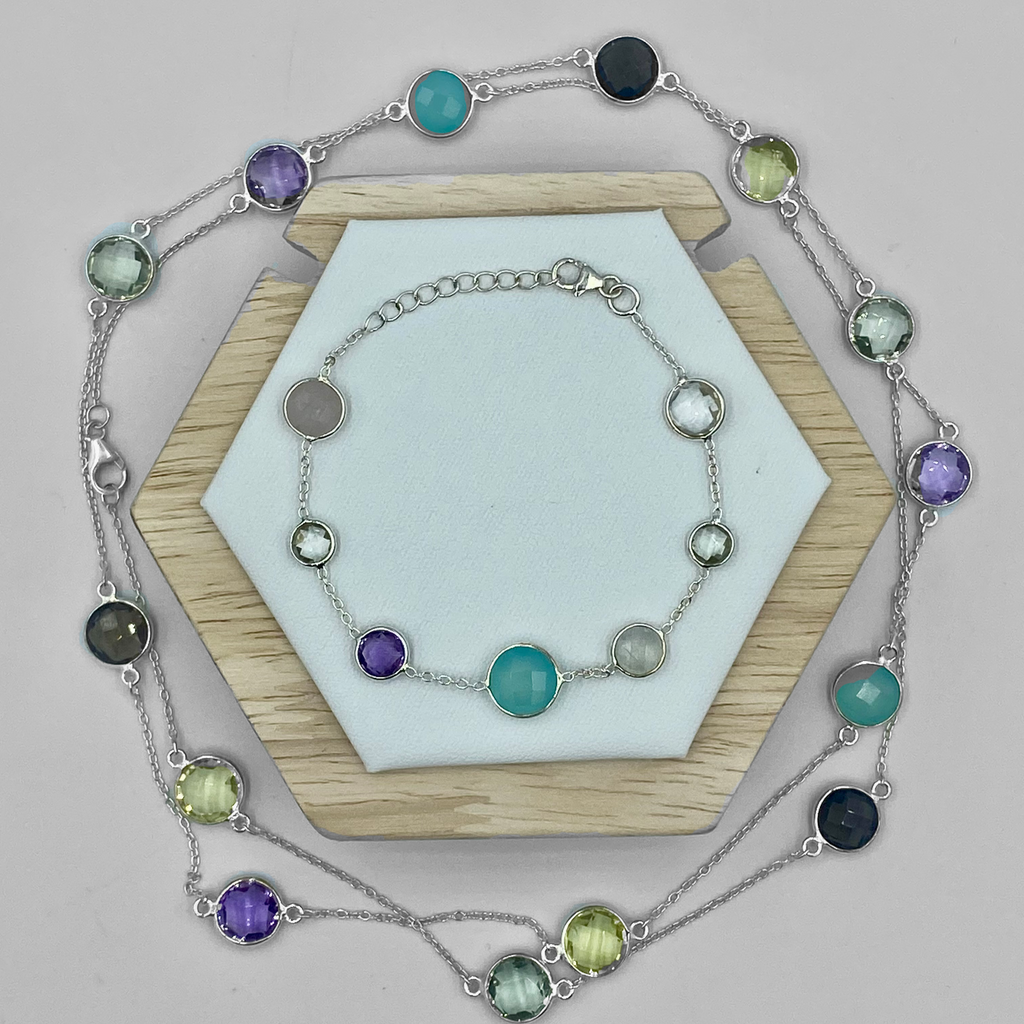 90Cm Semi Precious Stone Necklace