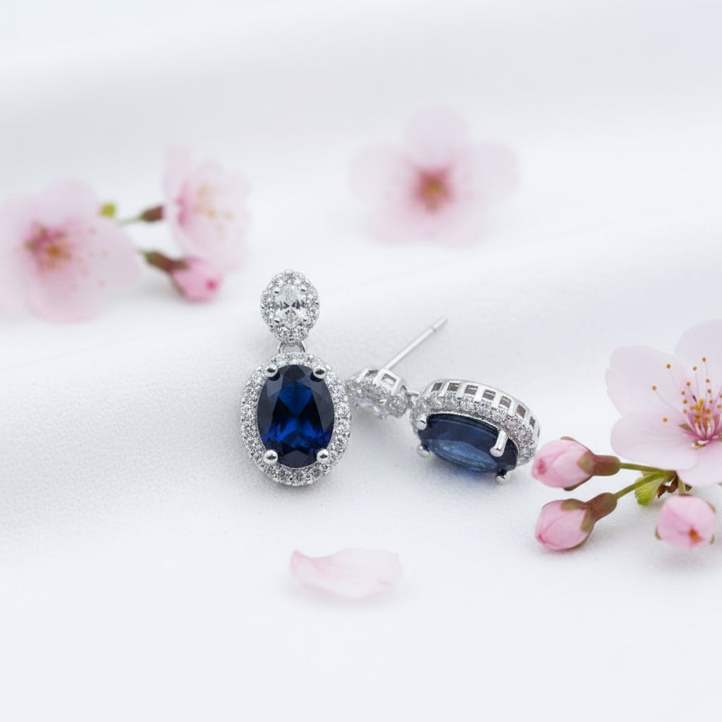 Blue Oval Studs