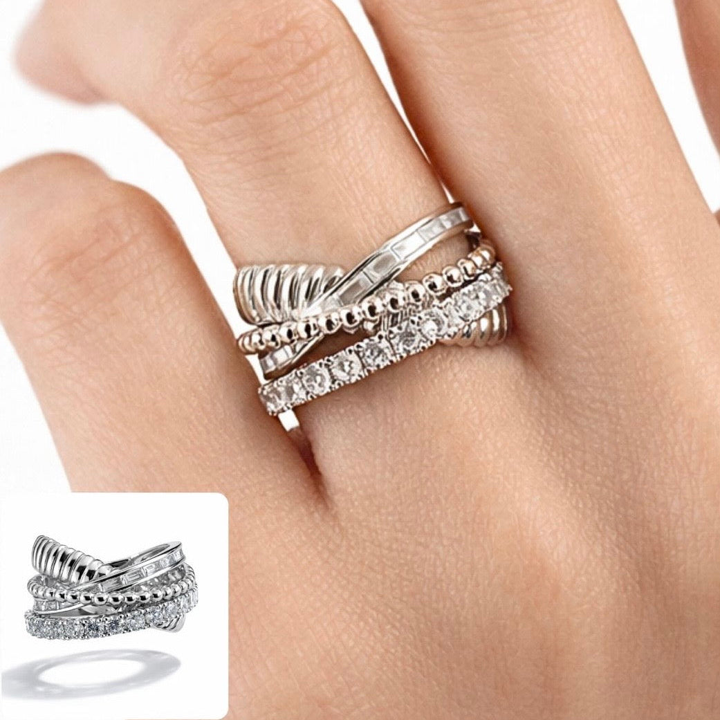 Four band stack ring