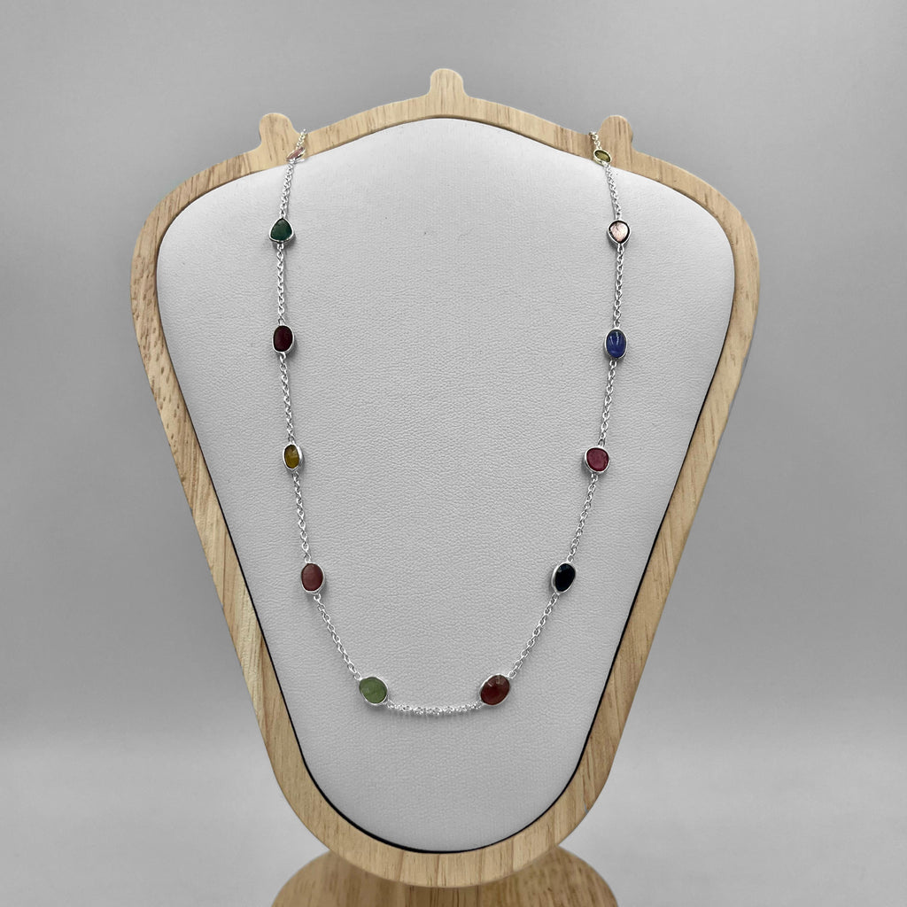 Tourmaline Oval Stone Necklace