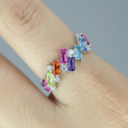 Baguette Rainbow Ring - Terciany 