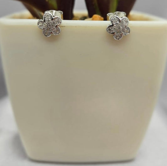 Tiny baby flower studs