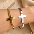 Gold and Silver cross bangles - Terciany 