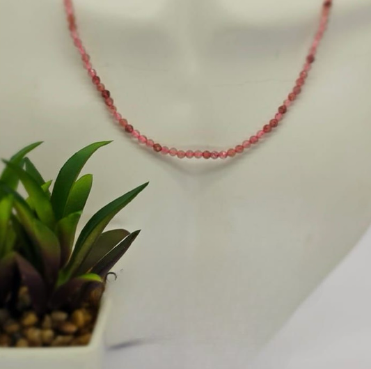 Stunning Strawberry Quartz semi precious stone necklace