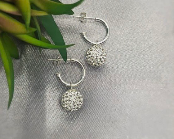 10 mm bling disco ball drops on pretty woman earrings