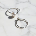 Sterling Silver Adjustable Wishbone Ring With Freshwater Pearl Centre - Terciany 
