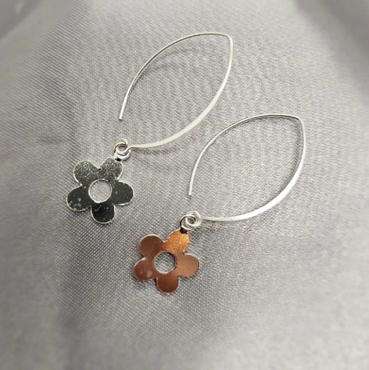 12mm Daisy on hook earrings