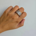 Showstopper Statement Ring In Sterling Silver And Lots Of Cubic Zirconia - Terciany 