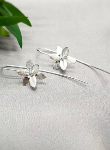 Silver Lilly Earrings