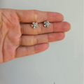Cubic Zirconia Flower Stud Earrings