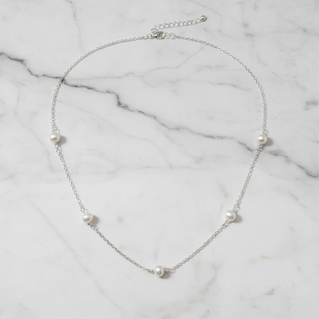 Freshwater Pearl And Sterling Silver Necklace