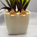 12 mm Rose Gold Flower Stud - Terciany 