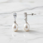 Beautiful Pearl And Crystal Drops - Terciany 