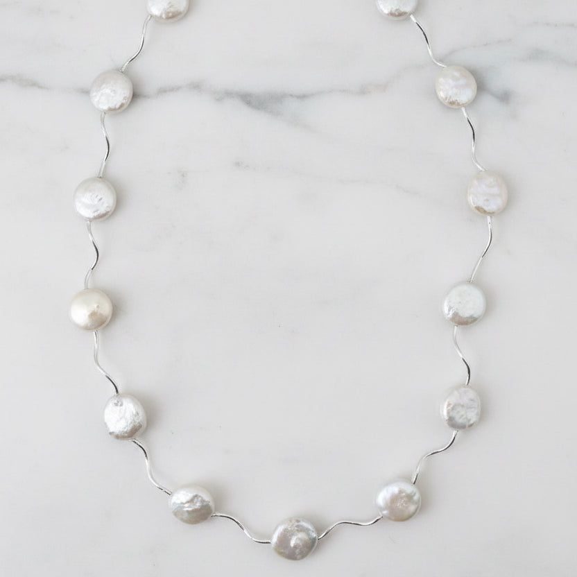 Stunning Coin Pearl Necklace