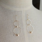 Double Circle Drop Earrings
