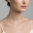 Freshwater Pearl And Sterling Silver Necklace - Terciany 